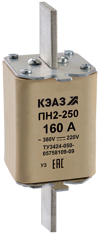 Вставка плавкая предохранителя Кэаз ПН2-250 160А фото Вставка плавкая предохранителя Кэаз ПН2-250 160А картинка